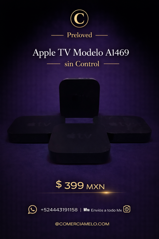 Apple TV Modelo A1469 con Control –  ( No control )