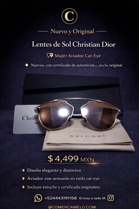 Lentes de Sol Christian Dior Mujer Aviador Cat-Eye