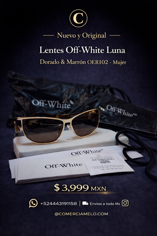 Lentes Off-White Luna Dorado & Marrón OERI102