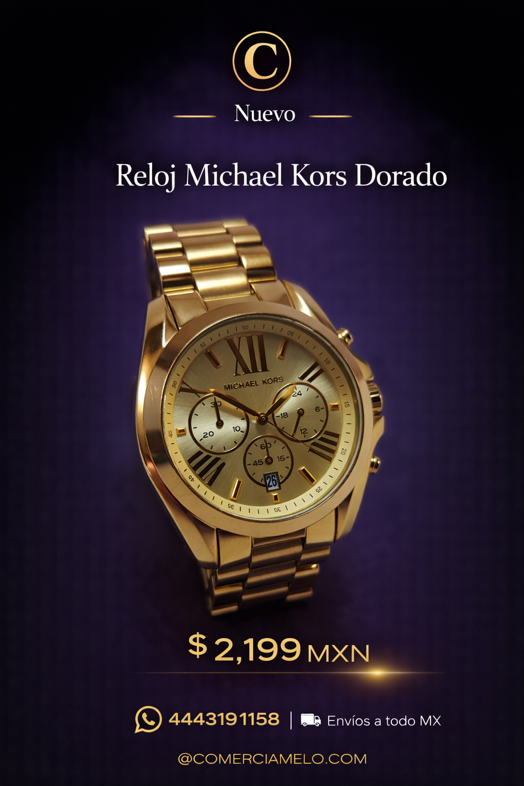 Reloj Michael Kors Dorado