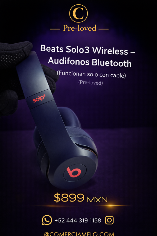 Beats Solo3 Wireless – Audífonos Bluetooth (funcionan solo con cable)