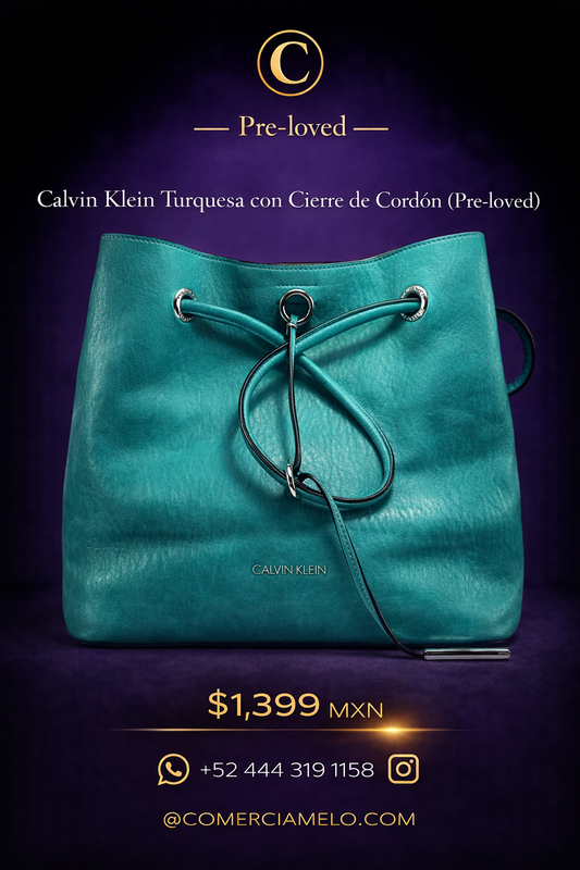 Calvin Klein Turquesa con Cierre de Cordón