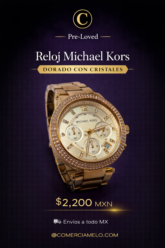 Reloj Michael Kors Dorado con Cristales