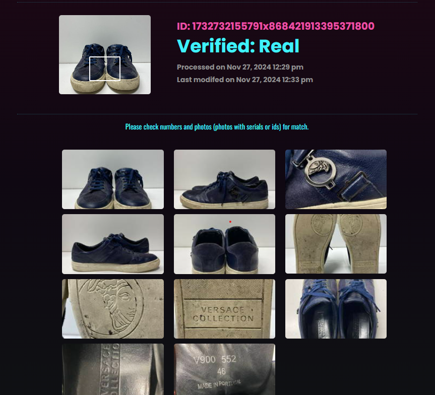 Tenis Versace Collection de Piel Azul Talla 13 US