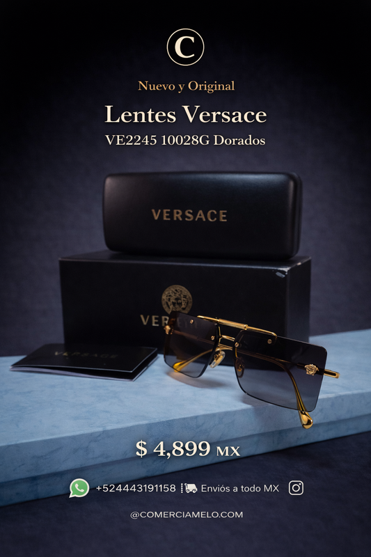 Lentes Versace VE2245 10028G Dorados