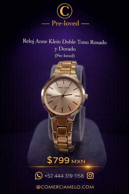 Anne Klein Doble Tono Rosado y Dorado